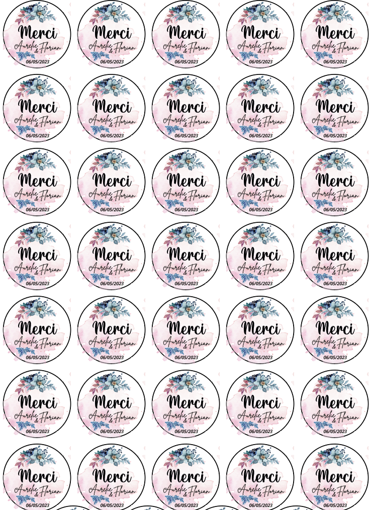 Étiquette autocollante / Stickers - Thème Aquarelle bleu marine & or - Mmez  Creazioni