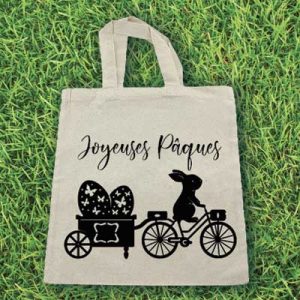 Tote bag personnalisation paques